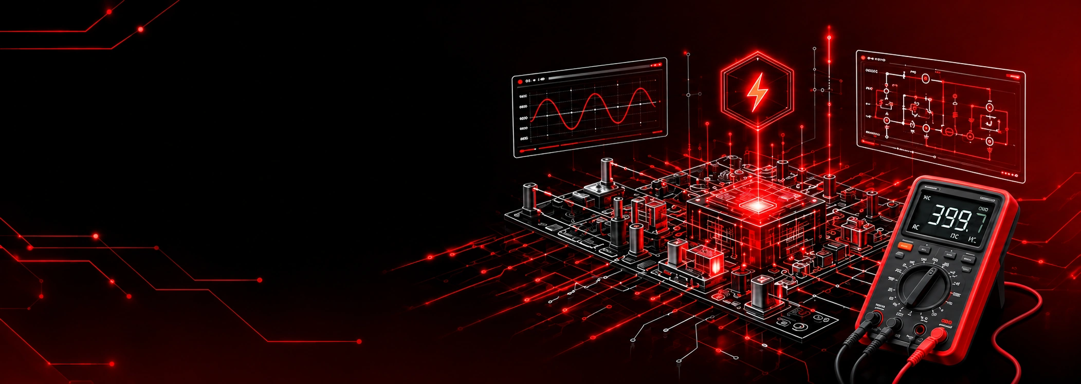Electrical and electronic engineering: circuit diagnostics with a digital multimeter